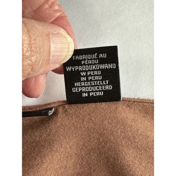 Tahari Top 1X Brown Pima Cotton Scoop Neck Minimalist Stretch Tunic Quiet Luxury - Picture 6 of 10